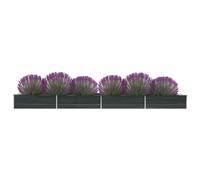 vidaXL Garden Raised Bed Galvanised Steel 600x45cm Anthracite Outdoor Planter
