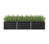 vidaXL Garden Raised Bed Anthracite - Versatile and Spacious Outdoor Planter Box for Garden, Patio, Balcony - 240x80x45 cm Galvanised Steel Raised Bed