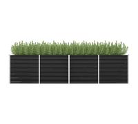 Vidaxl Garden Raised Bed Anthracite 320X80X77 Cm Galvanised Steel