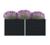 vidaXL Raised Garden Bed 160x80x45cm Galvanised Steel Anthracite Planter Pot