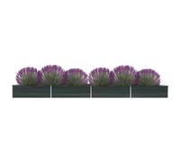 vidaXL Garden Raised Bed Galvanised Steel 600x80x45 cm Anthracite