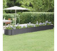 Garden Planter Patio Flower Pot Raised Garden Bed Powder-coated Steel vidaXL