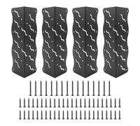 Raised Garden Bed Corner Bracket 2-Pack 11x3 Inch Carbon Steel Supports with Screws for 20-24 Inch DIY Wood Box Assembly Outdoor Gardening(4pcs)