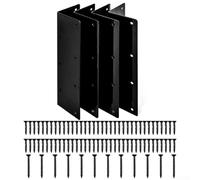 Raised Garden Bed Corner Brackets, 4-Pack or 8-Pack, Metal Connectors for 20-24 inch Beds, Rust-Resistant Carbon Steel, Heavy-Duty Stacked Assembly, Outdoor Gardening(4 pieces)