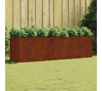 Raised Garden Bed Corten Steel 280x80x80 cm Rust Brown Heavy Duty Planter Large