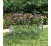 vidaXL Garden Raised Bed 160x40x45 cm Galvanized Steel