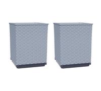 (light grey, 2 pcs) vidaXL Planters Raised Garden Bed Flower Plant Pot Planter Pot Polypropylene