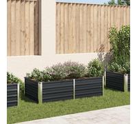 Raised Garden Bed Galvanised Steel Anthracite 160x80x45 cm Planter Deep XL Safe