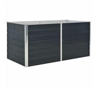 Raised Garden Bed Galvanised Steel Anthracite Outdoor Patio Planter Pot vidaXL
