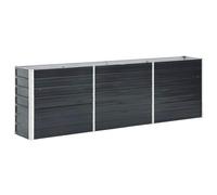 vidaXL Garden Raised Bed Galvanised Steel Anthracite Outdoor Patio Planter Pot