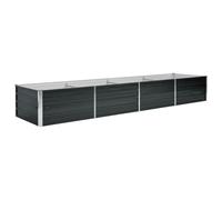 Raised Garden Bed Galvanised Steel Anthracite Outdoor Patio Planter Pot vidaXL