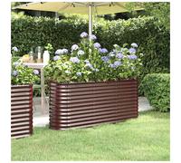 vidaXL Garden Raised Bed Galvanised Steel 152x40x68 cm Brown