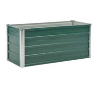 Raised Garden Bed Galvanised Steel Green 100x40x45cm Outdoor Planter Deep Sturdy [EEK: A]
