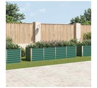 Raised Garden Bed Galvanised Steel Green 160x80x77cm Elevated Planter Compact XL