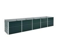 vidaXL Garden Raised Bed Galvanised Steel 77cm Green Patio Planter Flower Box