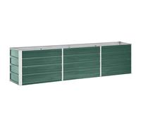 Raised Garden Bed Galvanised Steel Green 240x40x45 cm Deep Planter Safety Edge [EEK: A]