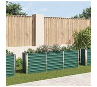 vidaXL Garden Raised Bed Galvanised Steel 240x40x77 cm Green