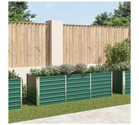 Raised Garden Bed Galvanised Steel Green 240x80x77 cm Rustproof Folded EdgeTrim
