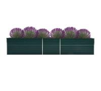 Raised Garden Bed Galvanised Steel Green 400x80x77 cm Heavy Duty Planter Sturdy. [EEK: A]