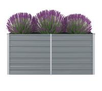 Vidaxl Raised Garden Bed 160X80X77 Cm Galvanised Steel Grey