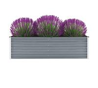 Raised Garden Bed - Green - 160x40x45cm - Rectangle - Bottomless Metal Raised Bed Galvanised Steel Planter Box for Growing Outdoor Plants, for Decorate Gardens Balconies Patios, Holds Large Soil