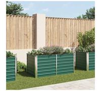 Raised Garden Bed Green 160x80x77 cm Galvanised Steel with Elevated Safety Edge