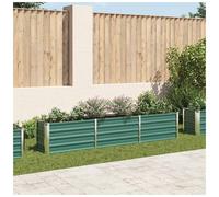 vidaXL Garden Raised Bed 240x40x45 cm Galvanised Steel Green Planter Pot 47045