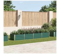 vidaXL Garden Raised Bed Galvanised Steel 320x80x45 cm Green