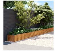 Raised Garden Bed Light Brown 96x50x36cm Galvanised Steel Outdoor Planter Urban