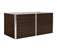vidaXL Raised Garden Bed Brown 160x80x77cm Galvanised Steel, Brown
