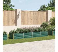 vidaXL Garden Raised Bed Galvanised Steel 320x80x45 cm Green