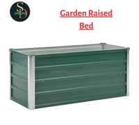 vidaXL Garden Raised Bed Galvanised Steel 100x40x45cm Green