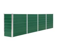 Raised Garden Bed Outdoor Planter Flower Box Galvanised Steel Green vidaXL