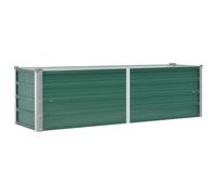 vidaXL Garden Raised Bed Galvanised Steel 160x40x45cm Green Plant Raised Bed