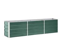vidaXL Garden Raised Bed Galvanised Steel 240x40x45 cm Green