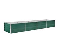 Raised Garden Bed Outdoor Planter Flower Box Galvanised Steel Green vidaXL