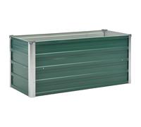 Raised Garden Bed Outdoor Planter Flower Box Galvanised Steel Green vidaXL