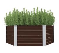 Raised Garden Bed Outdoor Planter Patio Plant Pot Galvanised Steel vidaXL