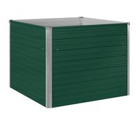 vidaXL Raised Garden Bed Galvanised Steel Green Metal Planter Pot Flower Boxes