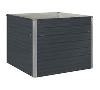 vidaXL Raised Garden Bed Anthracite 100x100x77cm Galvanised Steel Planter Pot