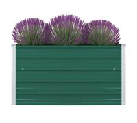 vidaXL Raised Garden Bed Galvanised Steel Green Metal Planter Pot Flower Boxes