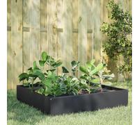 Raised Garden Bed Steel Anthracite 100x100x33.5cm Outdoor Planter Box Heavy-Duty