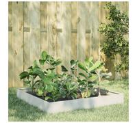 vidaXL Garden Raised Bed Outdoor Planter Pot Patio Flower Box White Steel
