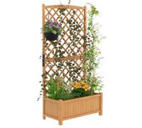 Raised Garden Bed Tall Standing Wooden Planter Outdoor Plant Container