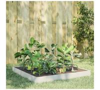 Raised Garden Bed White Steel Durable 100x100x18.5cm Open-Bottom Planter Box XL