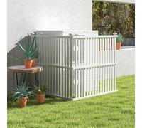 Raised Garden Fence Panels for AC Units - 45 W x 45 H Metal Outdoor Privacy Fence with Ground Stakes for Garden, Patio, and Lawn