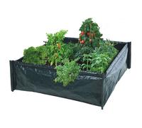 Raised Flower Planter Garden 4 Piece Rattan Pot Fence Edging Effect Flower Bed