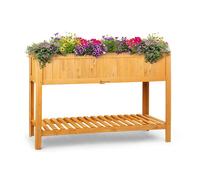 Raised Garden Growing Bed Outdoor Planter Flower Herbs 150 x 100 x 50 Pine Wood