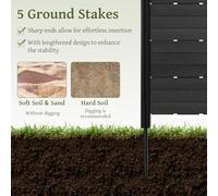 Raised Garden Kits Air Conditioner Fence 4 Panels 48 L x 46 H Pool Equipment Enclosure 5 Ground Stakes Freestanding Trash Can Enclosure Outdoor Privacy Fence for Garden AC Unit Poo