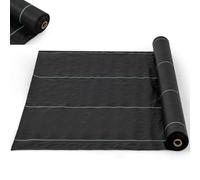 Raised Garden Kits Heavy Duty Weed Suppressant Barrier Fabric Breathable Stabilised Landscape Ground Cover Roll for Garden Patio Flower Bed Walkway (50mx1m 60gsm)